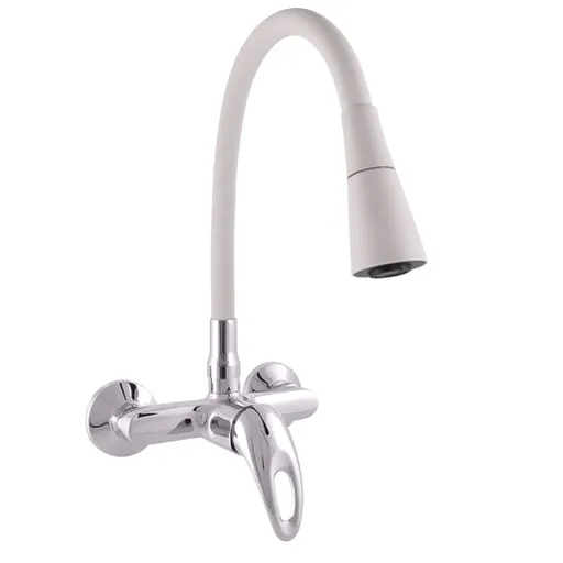 RAV SLEZÁK Sázava drezová batéria so silikónovým ramienkom sivá / chróm sa302.0/13s SA302.013S