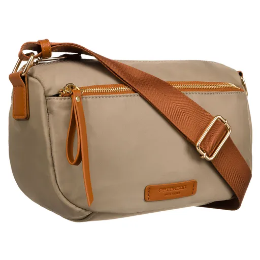 Miejska listonoszka damska z nylonu w odcieniach khaki i brązu - Peterson