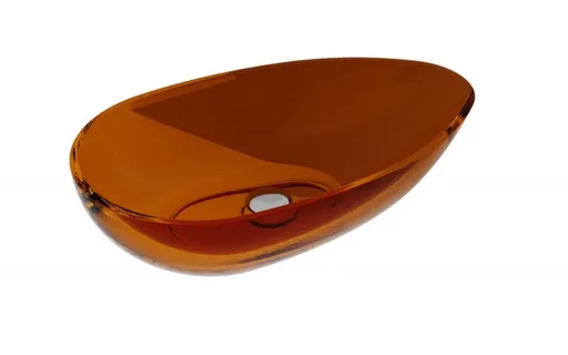 BESCO - Umývadlo na dosku NEYA zo syntetickej živice - Farba - Hnedá, Farba sifónu - Biela KENEYA60HW