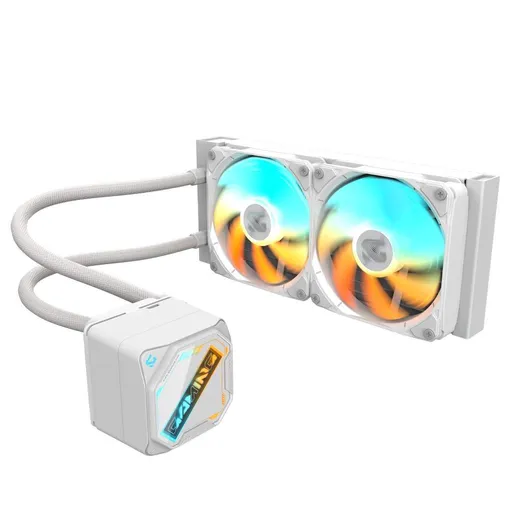 GIGABYTE Vodný chladič GAMING 240 ICE, 2x120mm, ARGB, LGA1851, AM5, biela