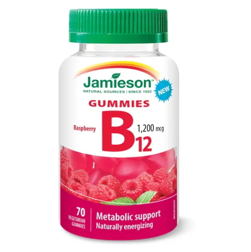 JAMIESON Vitamín B12 Gummies 1200 mg 70 želatínových pastiliek