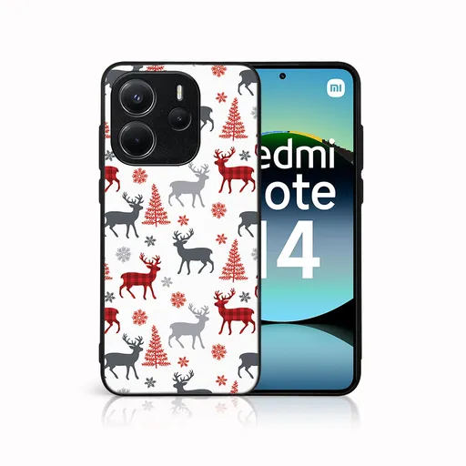 MY ART Kryt s vianočným dizajnom Xiaomi Redmi Note 14 DEER (068)