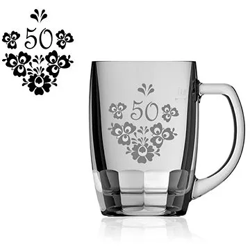 JTF Pivný polliter Bamberg 0,5 l Jubileum ľudový motív (KP02)