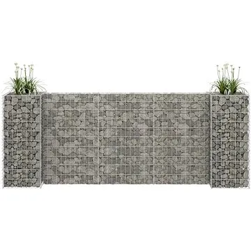 Gabionový truhlík v tvare písmena H oceľový drôt 260 × 40 × 100 cm (145661)