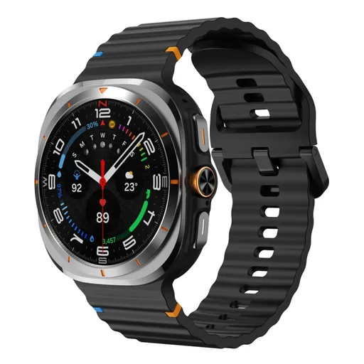 WAVY Silikónový remienok pre Samsung Galaxy Watch Ultra / Watch Ultra 2025 čierny