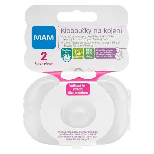 MAM Prsné klobúčiky veľkosť M 2 kusy