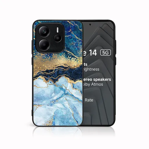 MY ART Ochranný kryt pre Xiaomi Redmi Note 14 5G BLUE MARBLE (141
