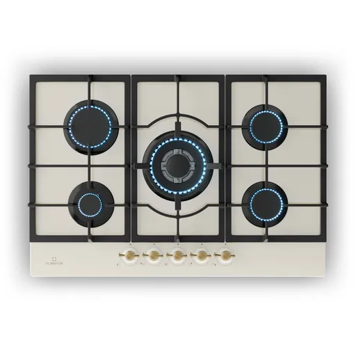 Klarstein Victoria 5, plynová varná doska, 5 Sabaf horákov, sklokeramika, retro vzhľad