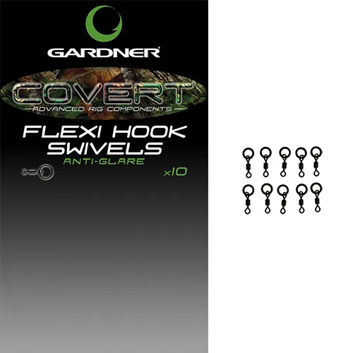 Gardner obratlík s krúžkom covert flexi hook swivels 10 ks veľkosť 20