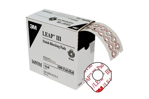 3M Leap III Finish Blocking Pads 1693M, 1 rolka = 1000 podložiek s priemerom 18 mm