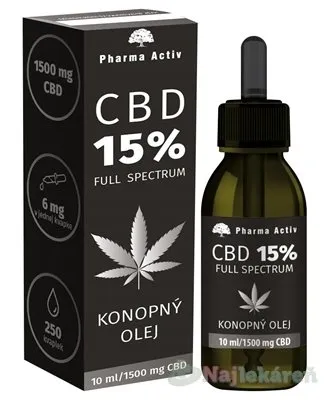 Pharma Activ CBD 15% KONOPNÝ OLEJ 0,01 l