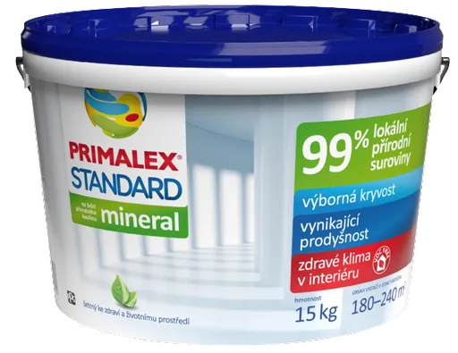 PRIMALEX STANDARD MINERAL - Interiérová farba s prírodným zložením biela 25 kg