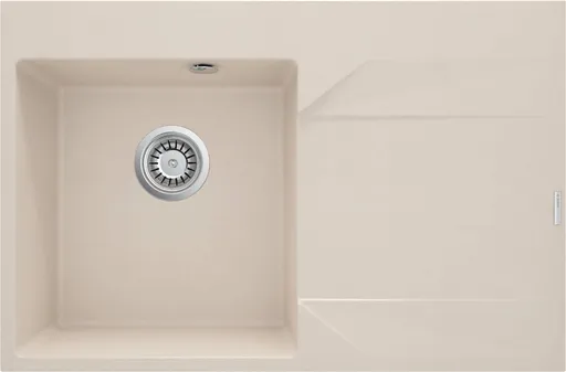 DEANTE DEANTE - Evora béžový granitový drez, 1-bowl s odkvapkávacou plochou - vpravo ZQJ_511P
