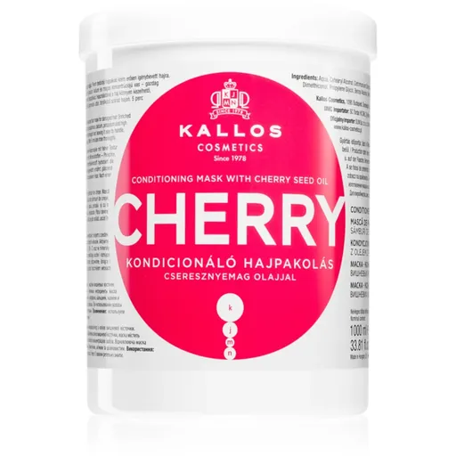 Kallos KJMN Professional Cherry hydratačná maska pre poškodené vlasy 1000 ml
