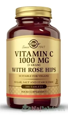 Solgar Vitamin C 1000 mg so šípkami 100 tabliet