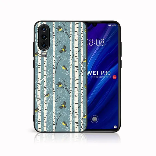 MY ART Obal s vianočným dizajnom Huawei P30 BIRCH (072)