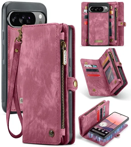 WALLET Ochranný kryt s peňaženkou 2v1 pre Google Pixel 10 Pro XL červený