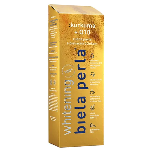 BIELA PERLA Bieliaca zubná pasta kurkuma + Q10 75 ml