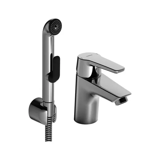 Hansa Polo umývadlová batéria s bidetovú spŕškou chróm 51462293