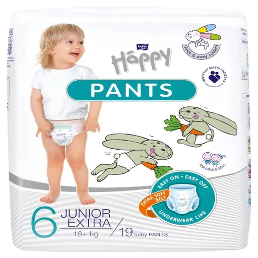BELLA HAPPY Pants plienkové nohavičky Junior Extra 6 a 19 kusov
