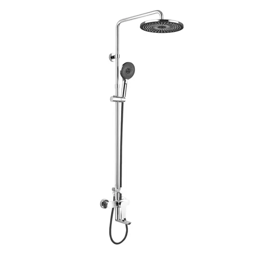 Mereo Dita vaňová batéria s hlavovou guľatou sprchou, čierna CBE60101SFD