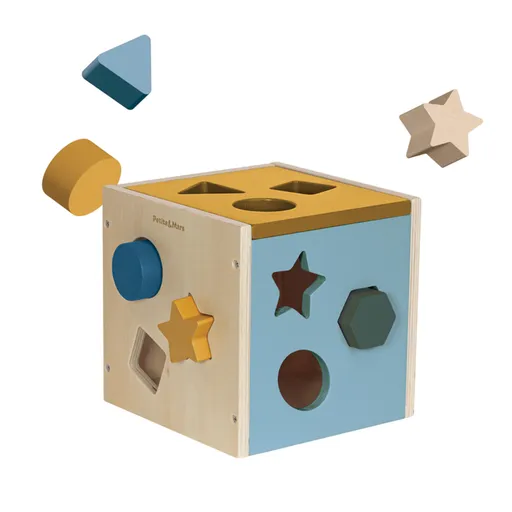 PETITE&MARS Hračka drevená triediaca Gravity Wood of Mars 12m+ Cosmic Blue