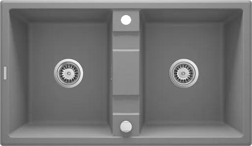 DEANTE DEANTE - Eridan šedá metalic - Granitový drez, 2 - bowl ZQE_S203