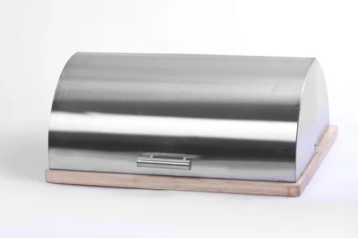 MAKRO - Chlebník drevo / nerez, 39 x 28,5cm