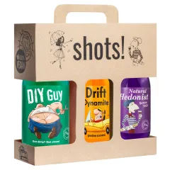 LaQ Shots! Mens súprava sprchových gélov 3 x 500 ml