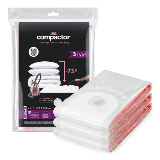 Compactor Súprava vákuových úložných vriec Aspispace XL 140 l, 80 x 130 cm, 3 ks, 3 ks