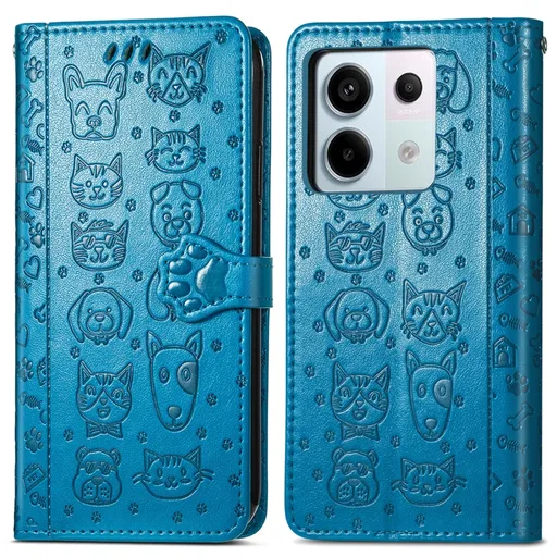 ART ANIMALS Peňaženkový obal pre Xiaomi Redmi Note 13 Pro 5G / Xiaomi Poco X6 5G modrý