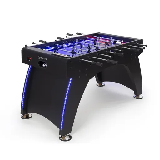 KLARFIT Arrowhead, stolný futbal, 117 x 68, LED osvetlenie, automatické počítanie gólov, čierny
