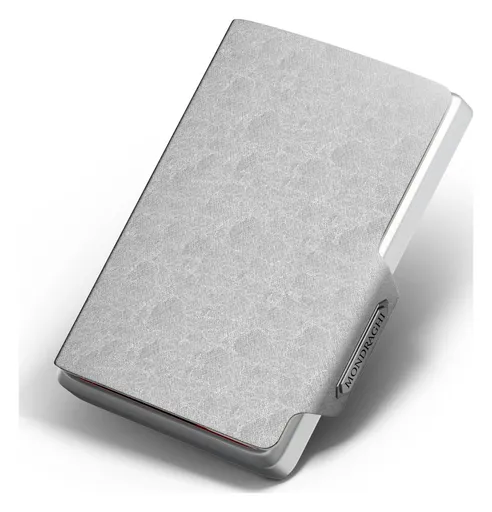 Kožená mini peňaženka Mondraghi Saffiano Silver