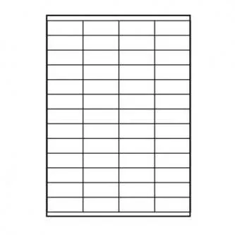 Logo etikety 52.5mm x 21.2mm, A4, matné, biele, 56 etikiet, 140g/m2, balené po 25 ks, pre inkoustové a laserové tlačiarne