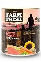 Farm Fresh Dog morčacie mäso s mrkvou v konzerve 800g