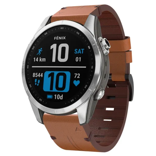 LEATHER Kožený remienok pre Garmin Fenix 7S / 7S Pro / 7S Solar / 7S Sapphire hnedý