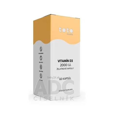 TOTO VITAMÍN D3 2000 I.U. ŽELATÍNOVÉ KAPSULY