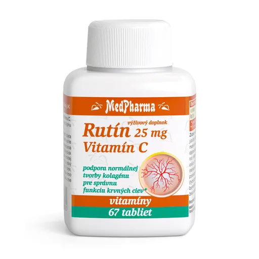 MedPharma Rutin 25 mg + Vitamín C 67 kapsúl