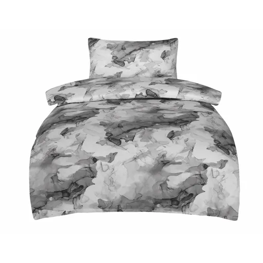 Satinové povlečení Deluxe Minerals šedý, 140 x 200cm, 70 x 90 cm