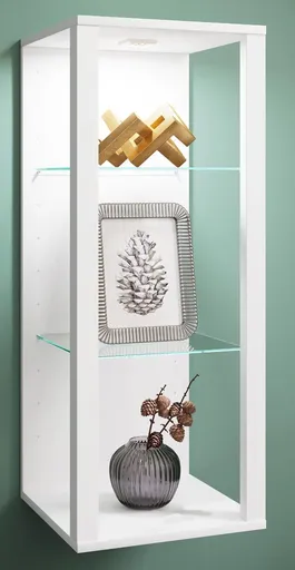 VCM Nástěnná vitrína Glasol MW, bílá