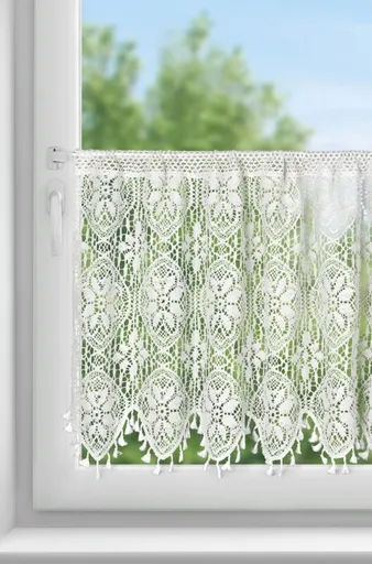 ArtFir Krátka záclona MOLY P | biela 150 x 60 cm