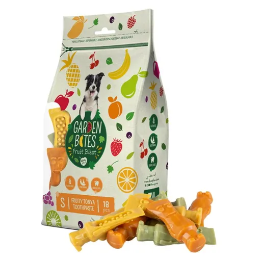 GARDEN BITES Fruity Tonya Toothpaste dentálne maškrty pre psov, Veľkosť: L