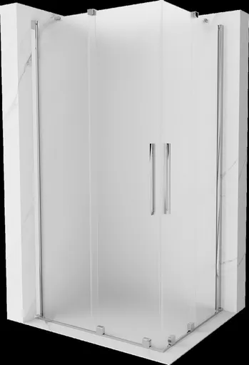MEXEN/S - Velar Duo sprchovací kút, posuvné dvere 100 x 90, dekor, chróm 871-100-090-32-01