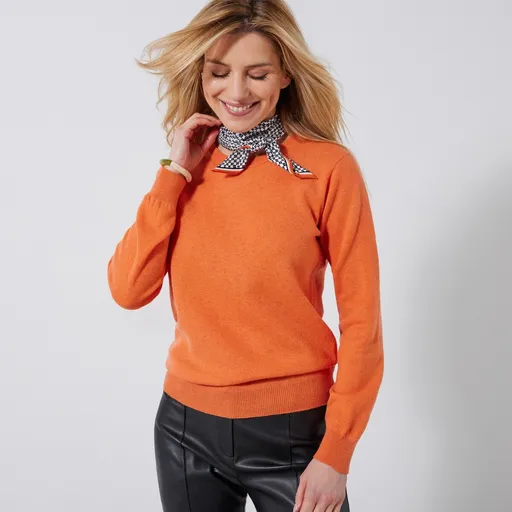 Pulóver s okrúhlym výstrihom z jahňacej vlny