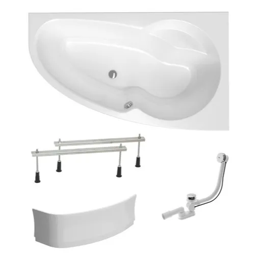 Asymetrická vaňa Laguna Luiza 140x95 cm akrylát pravá SIKOLU1400PANP