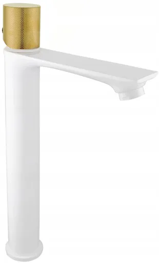 MEXEN/S - Royo One umývadlová batéria vysoká, biela / zlatá 72211-25