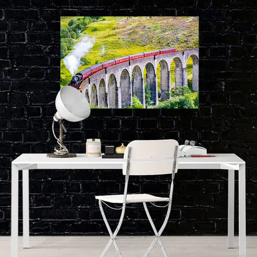 Obraz Lokomotíva na moste (Rozmer obrazu: 90x60)