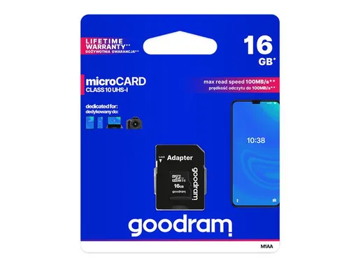 Karta pamäťová GOODRAM microSD 16GB s adaptérom