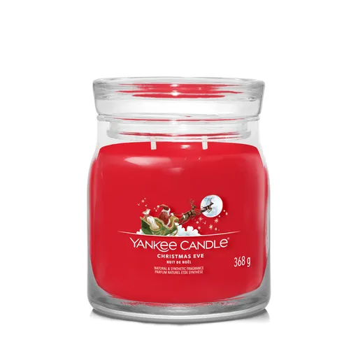 YANKEE CANDLE Signature Vonná sviečka stredná 2 knôty Christmas Eve 368 g