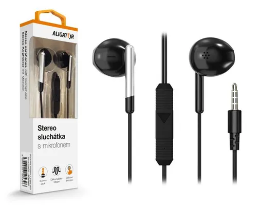 ALIGATOR AE008/Stereo/Jack/Drôt/Čierna
